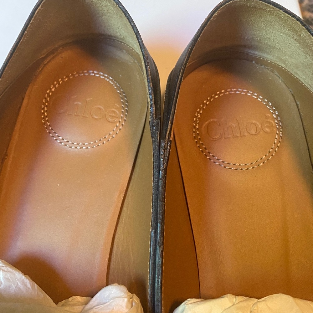 Chloé  Loafers with Gold Accent - Picture 12 of 17